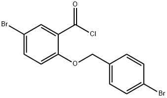 5-溴-2-[(4-溴苄基)氧基]苯甲酰氯 结构式