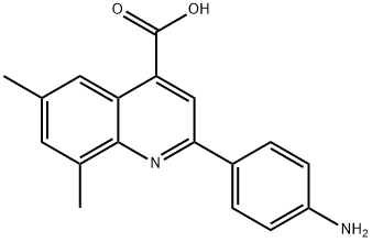 2-(4-氨基苯基)-6,8-二甲基-喹啉-4-羧酸 结构式