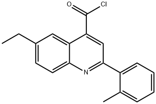 6-乙基-2-(2-甲基苯基)喹啉-4-甲酰氯 结构式