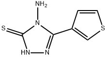 4-氨基-5-(3-噻吩)-4H-1,2,4-三唑-3-硫醇 结构式