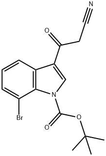 1-Boc-7-bromo-3-cyanoacetylindole 结构式