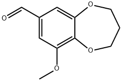 9-Methoxy-3,4-dihydro-2H-benzo[b][1,4]dioxepine-7-carbaldehyde 结构式