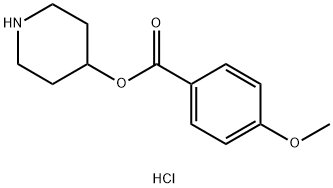 4-Piperidinyl 4-methoxybenzoate hydrochloride 结构式