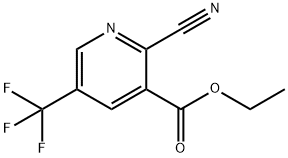 2-氰基-5-(三氟甲基)烟酸乙酯 结构式