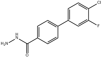 4'-Chloro-3'-fluoro[1,1'-biphenyl]-4-carbohydrazide 结构式