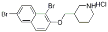3-{[(1,6-Dibromo-2-naphthyl)oxy]methyl}piperidinehydrochloride 结构式