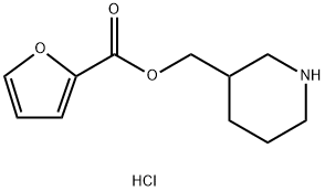 3-Piperidinylmethyl 2-furoate hydrochloride 结构式