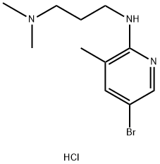 N1-(5-Bromo-3-methyl-2-pyridinyl)-N3,N3-dimethyl-1,3-propanediamine hydrochloride 结构式