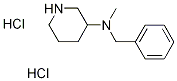 N-苄基-N-甲基哌啶-3-胺二盐酸盐 结构式