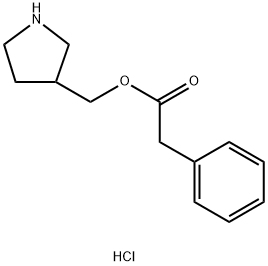 3-Pyrrolidinylmethyl 2-phenylacetate hydrochloride 结构式