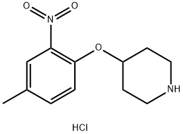 4-(4-Methyl-2-nitrophenoxy)piperidinehydrochloride 结构式