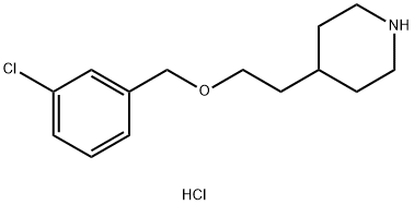 4-{2-[(3-Chlorobenzyl)oxy]ethyl}piperidinehydrochloride 结构式