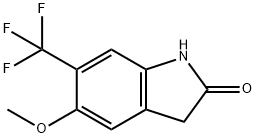 5-Methoxy-6-(trifluoromethyl)-1,3-dihydro-2H-indol-2-one 结构式