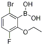 2-Ethoxy-3-fluoro-6-bromophenylboronic acid 结构式