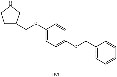 3-{[4-(Benzyloxy)phenoxy]methyl}pyrrolidinehydrochloride 结构式