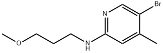 5-Bromo-N-(3-methoxypropyl)-4-methyl-2-pyridinamine 结构式