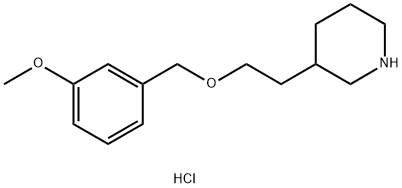3-{2-[(3-Methoxybenzyl)oxy]ethyl}piperidinehydrochloride 结构式