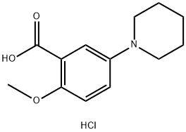 2-Methoxy-5-piperidin-1-yl-benzoic acidhydrochloride 结构式