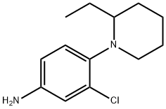 3-Chloro-4-(2-ethyl-1-piperidinyl)aniline 结构式