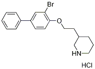 3-{2-[(3-Bromo[1,1'-biphenyl]-4-yl)oxy]-ethyl}piperidine hydrochloride 结构式