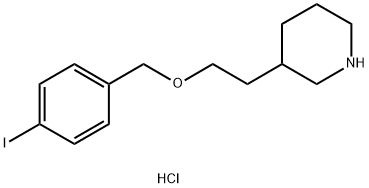 3-{2-[(4-Iodobenzyl)oxy]ethyl}piperidinehydrochloride 结构式