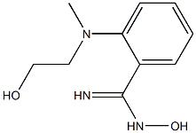 N'-Hydroxy-2-[(2-hydroxyethyl)(methyl)amino]-benzenecarboximidamide 结构式