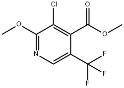 Methyl 3-chloro-2-methoxy-5-(trifluoromethyl)isonicotinate 结构式