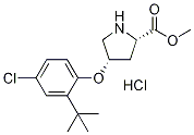 Methyl (2S,4S)-4-[2-(tert-butyl)-4-chlorophenoxy]-2-pyrrolidinecarboxylate hydrochloride 结构式