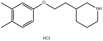 3-[2-(3,4-Dimethylphenoxy)ethyl]piperidinehydrochloride 结构式