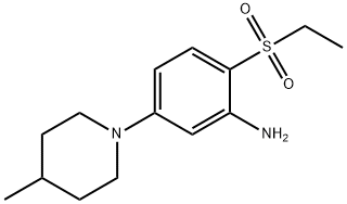 2-(Ethylsulfonyl)-5-(4-methyl-1-piperidinyl)-aniline 结构式