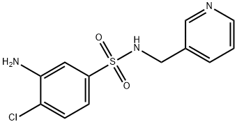 3-Amino-4-chloro-N-(3-pyridinylmethyl)-benzenesulfonamide 结构式