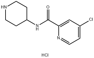 4-Chloro-N-(4-piperidinyl)-2-pyridinecarboxamidehydrochloride 结构式