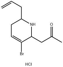 1-(6-烯丙基-3-溴-1,2,5,6-四氢吡啶-2-基)丙酮盐酸盐 结构式