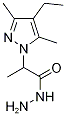 2-(4-乙基-3,5-二甲基-1H-吡唑-1-基)丙酰肼 结构式