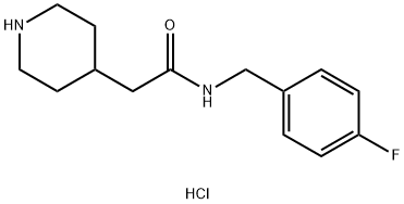 N-(4-氟苄基)-4-哌啶乙酰胺盐酸盐盐酸盐 结构式