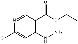 Ethyl 6-chloro-4-hydrazinylpyridine-3-carboxylate 结构式