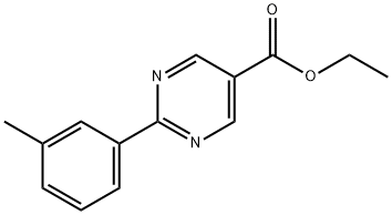 Ethyl 2-m-tolylpyrimidine-5-carboxylate 结构式