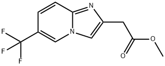 Methyl 2-[6-(trifluoromethyl)imidazo[1,2-a]-pyridin-2-yl]acetate 结构式