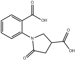 1-(2-甲酸基苯基)-5-氧代吡咯烷-3-羧酸 结构式