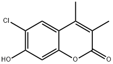 6-氯-7-羟基-3,4-二甲基-香豆素 结构式