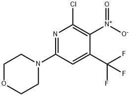 4'-(6-Chloro-5-nitro-4-(trifluoromethyl)pyridin-2-yl)morpholine 结构式