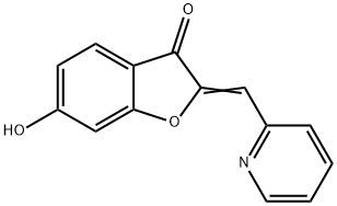 6-羟基-2-(2-吡啶基亚甲基)-3-苯并呋喃酮 结构式