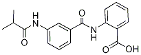 2-(3-异丁酰基氨基-苯甲酰氨基)-苯甲酸 结构式