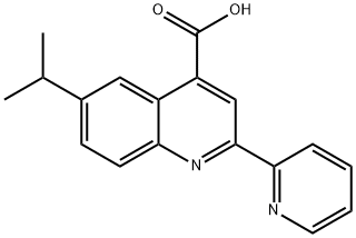 6-丙-2-基-2-吡啶-2-基-喹啉-4-羧酸 结构式