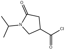 1-异丙基-5-氧代吡咯烷-3-甲酰氯 结构式