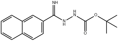 N'-[1-Amino-1-naphthalen-2-ylmethylidene]-hydrazinecarboxylic acid tert-butyl ester 结构式