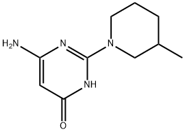 6-氨基-2-(3-甲基哌啶-1-基)嘧啶-4(3H)-酮 结构式