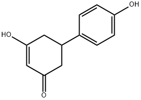 3-Hydroxy-5-(4-hydroxyphenyl)cyclohex-2-en-1-one 结构式