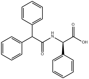 (2R)-2-[2,2-二(苯基)乙酰氨基]-2-苯基-乙酸 结构式