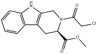 (3R)-2-(氯乙酰基)-2,3,4,9-四氢-1H-Β-咔啉-3-甲酸甲酯 结构式